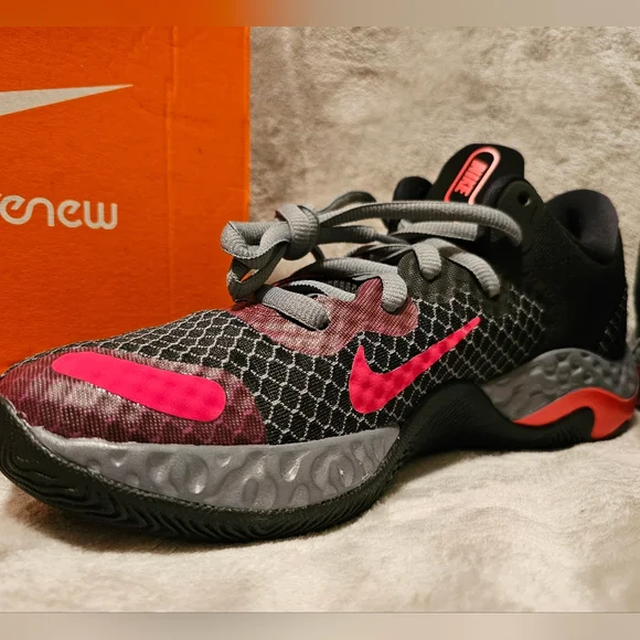 Nike Renew Elevate 2 Black/Siren Red-Pink Prime Basketball Shoes Men's 9 NIB - Picture 3 of 15